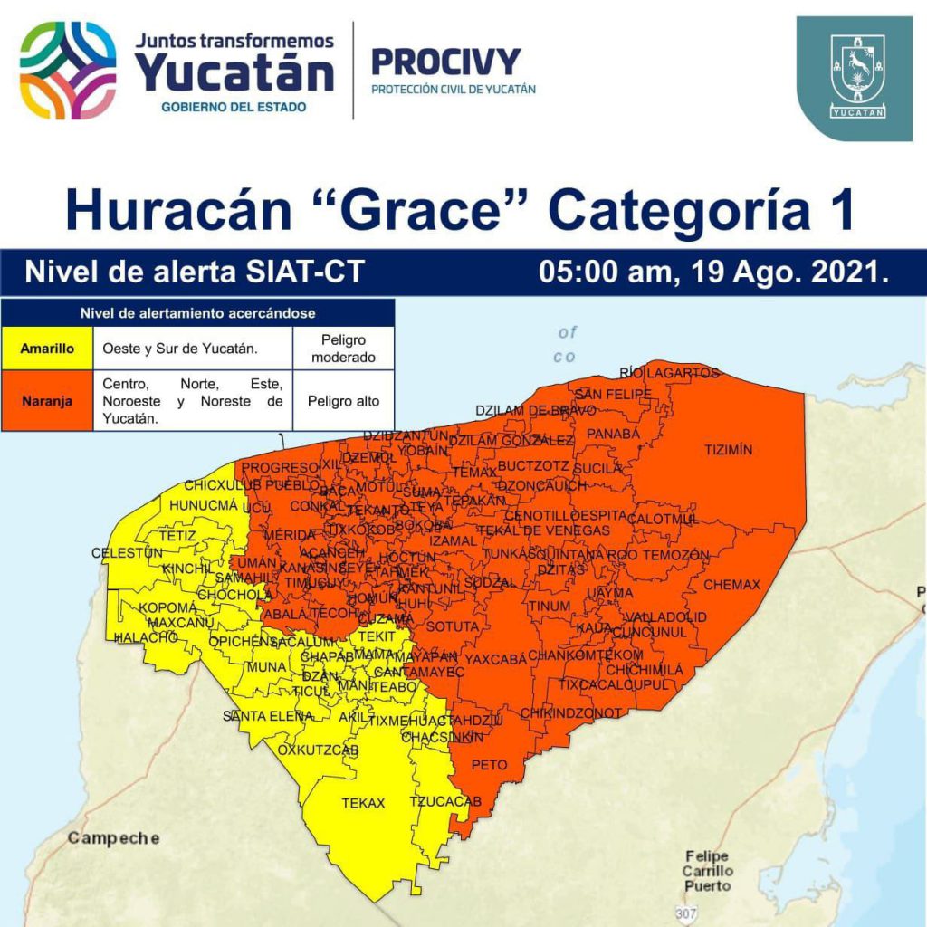 Grace Impacta Quintana Roo, Ingresaría A Yucatán A Las 9 Am - Noticias ...