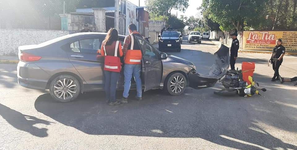 Se vuela el alto y atropella a motociclista en calles de Valladolid ...