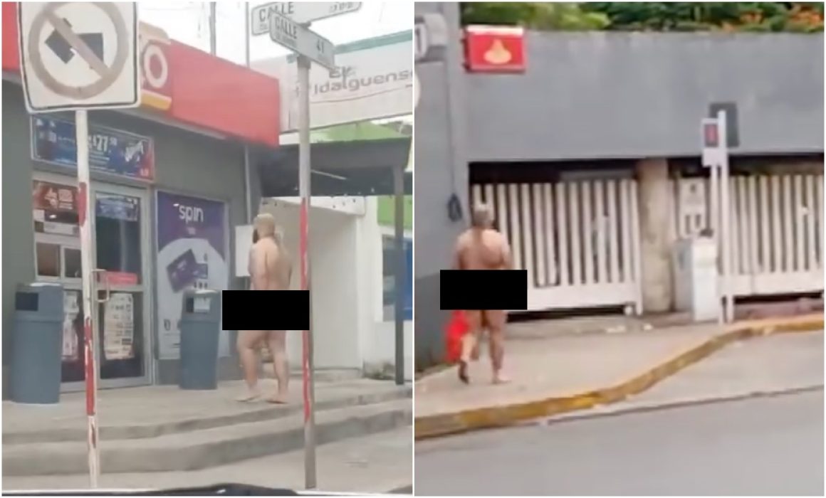 Captan a hombre sin ropa andando en calles de Mérida - Noticias de Yucatán