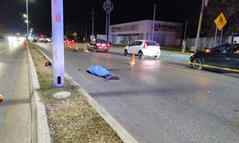 Muere motociclista sobre la carretera Mérida-Caucel