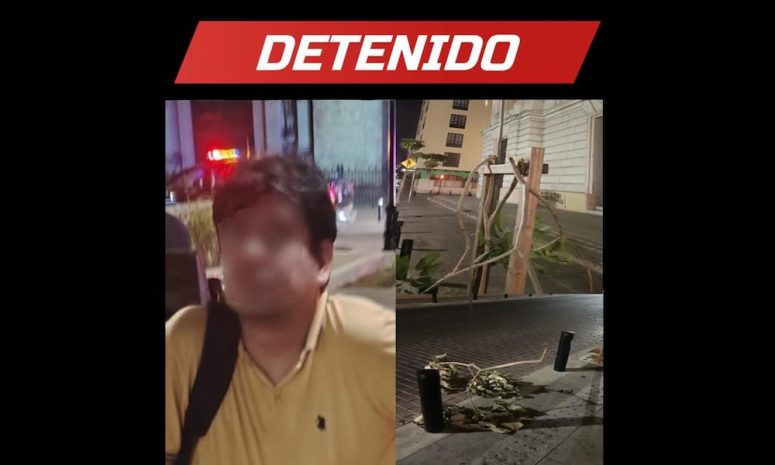 Detenido por dañar árboles en la calle 60