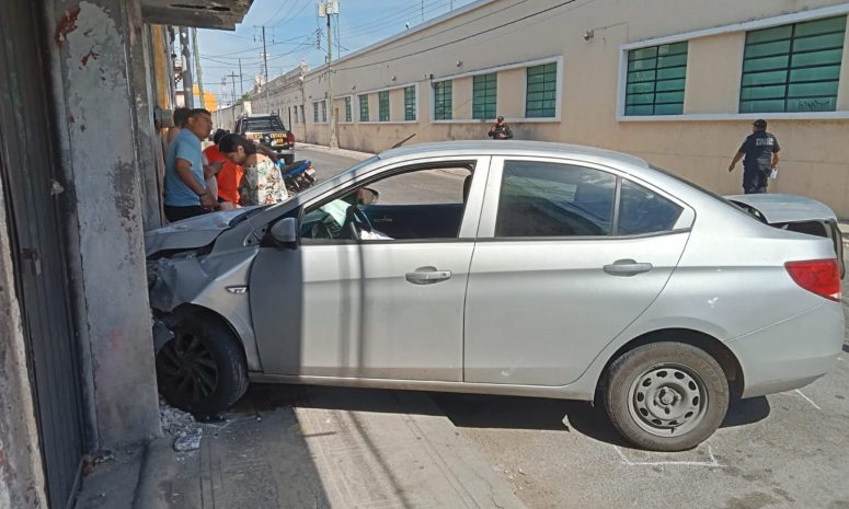 Semáforazo, en el centro de la ciudad de Mérida