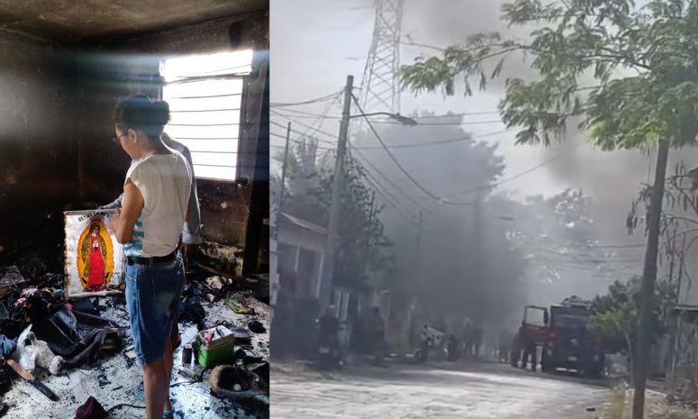 Piden apoyo para familia afectada por incendio en Juan Pablo II