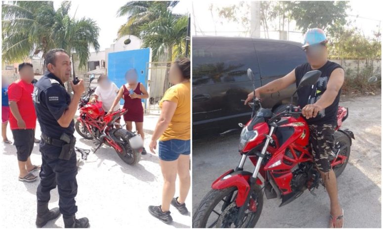 Recuperan moto robada en Flamboyanes; propietario no denuncia