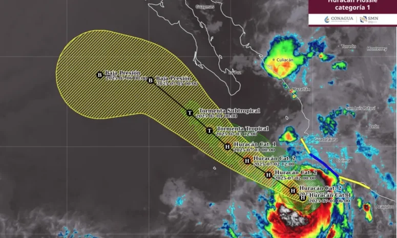 Huracán Flossie sería categoría 2 este martes; en Yucatán se prevén chubascos