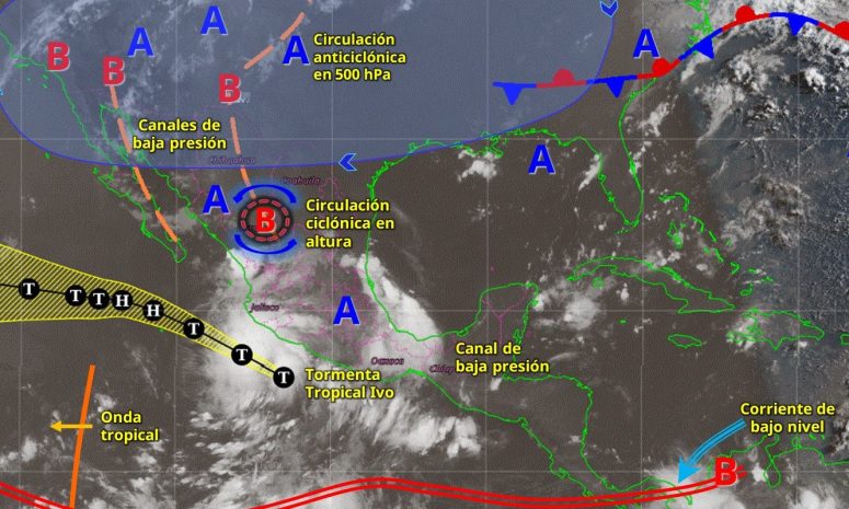 Se prevén lluvias fuertes para la Península de Yucatán