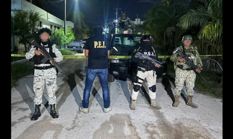 Detienen a 3 personas tras cateo antidrogas en Dzilam de Bravo