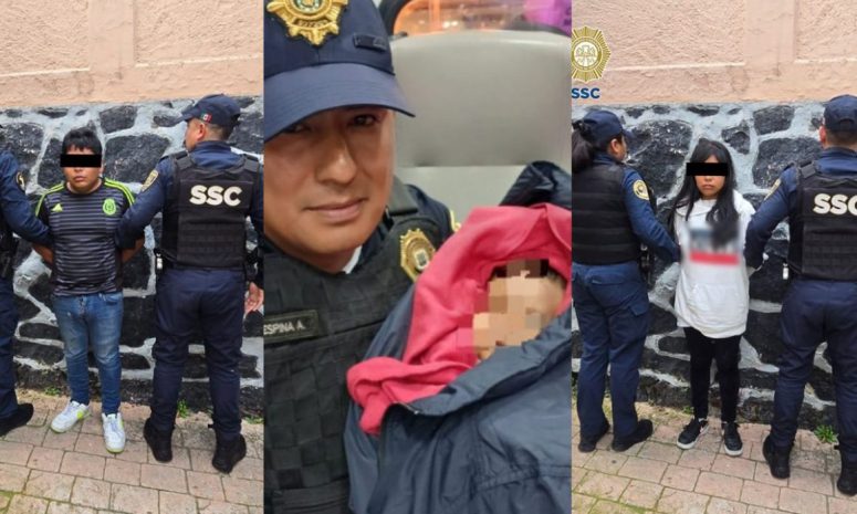 Detienen a pareja por abandono de bebé en Tacubaya, CDMX