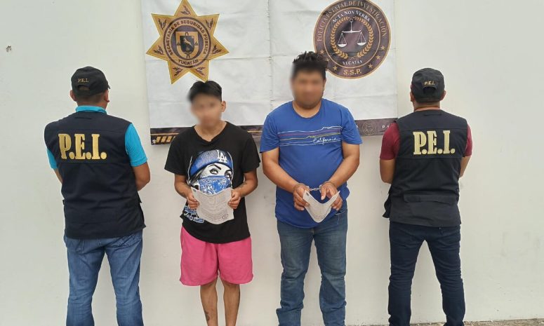 Detienen a 2 por robo calificado en Cholul