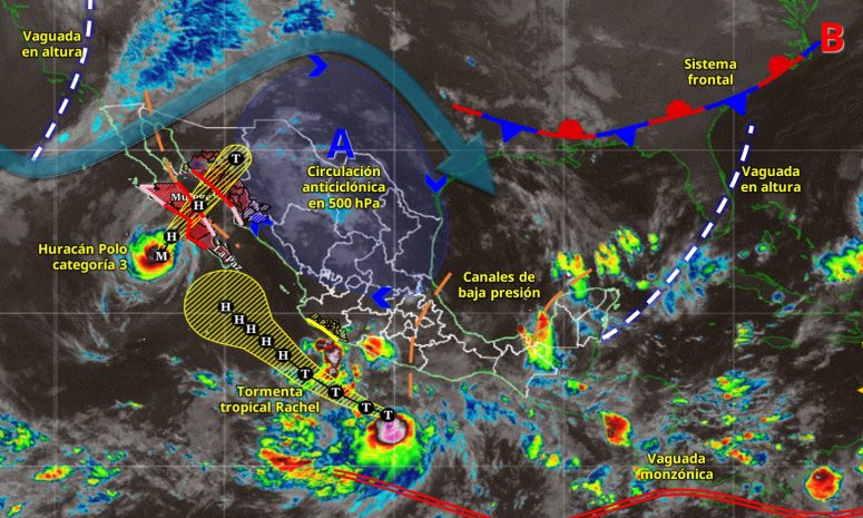 Vaguada y onda tropical traerán lluvias fuertes a Yucatán este lunes
