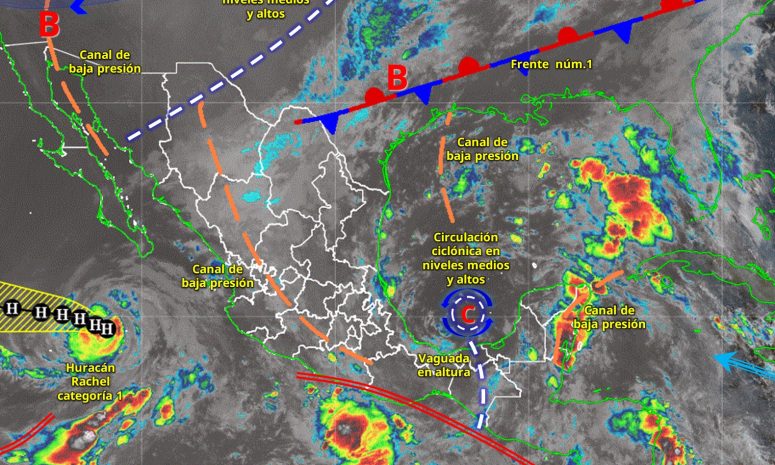 Pronostican lluvias fuertes e intensas en Yucatán durante este sábado
