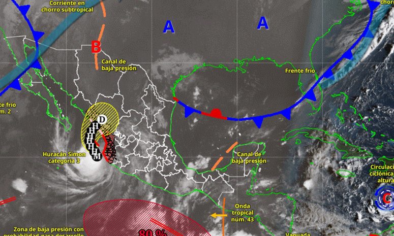 Onda tropical y vaguada mantienen pronóstico de lluvias para Yucatán