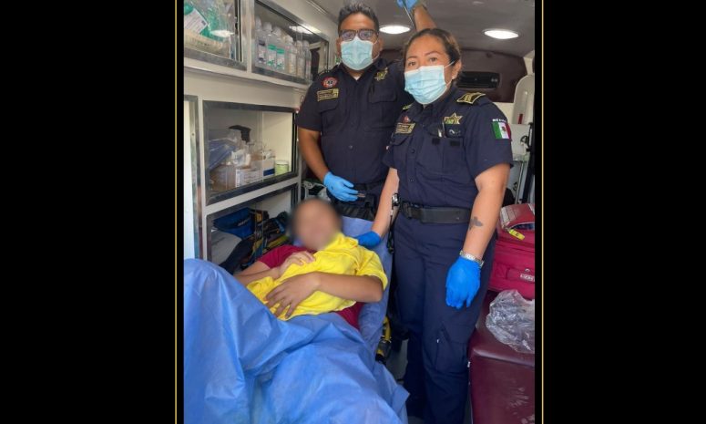 Paramédicos de la SSP atienden parto de emergencia en carretera a Progreso